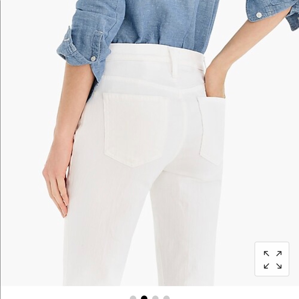 J. Crew Slim Broken-In Boyfriend White Jeans Sz 28 - Picture 4 of 8